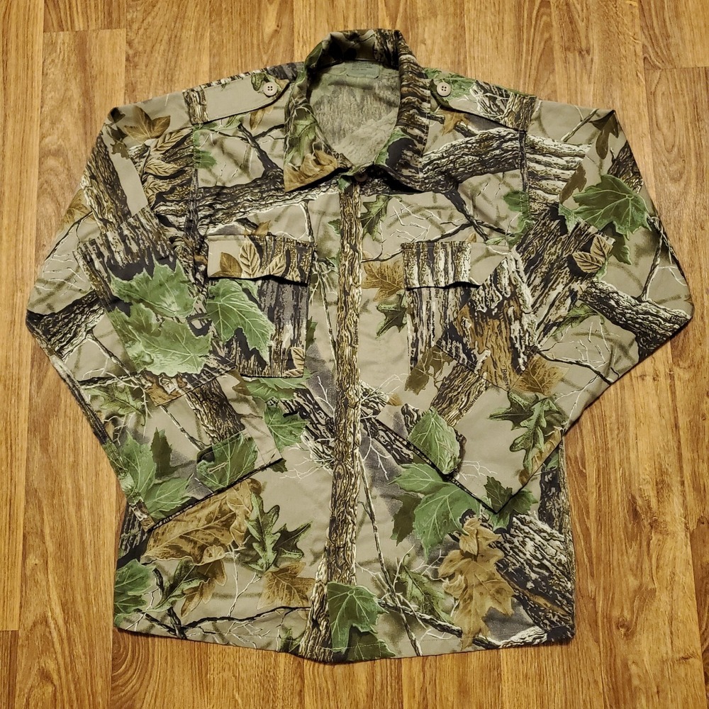 Tru Spec Camouflage Military‎ Tactical Jacket Men Medium Reg Button Up Hunting